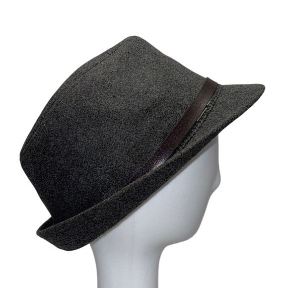 D&Y Gray Wool Blend Fedora Hat Buckle Band Style AFD0683 Men’s Women’s Unisex - Picture 3 of 7